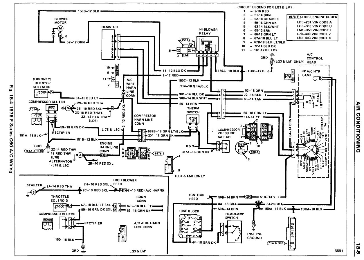 Air Conditioning Blower Wiring/Vacuum Diagram  1980 Trans Am Engine Wiring Diagram    Trans Am Country